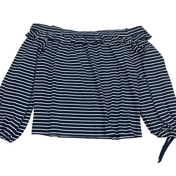 BANANA REPUBLIC Supima Cotton Off The Shoulder Top Sz Medium - Picture 5 of 5